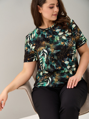 Футболка Фв-107/изумрудный-листьяфэнтези