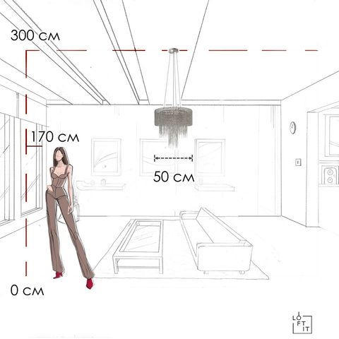 Подвесная люстра Loft It Opera 10406/500