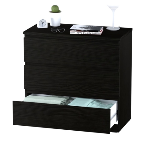 Комод Варма 3, 80*77*40см, черный ясень