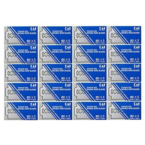 Лезвия для бритья Kai Stainless Steel 20 пачек 100 лезвий