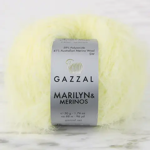 Пряжа Gazzal Marilyn & Merinos 8262 сливочное масло