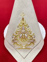 Новогодняя салфетка с вышивкой