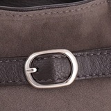 Сумка Саломея 341 эко-замша серый шоколад