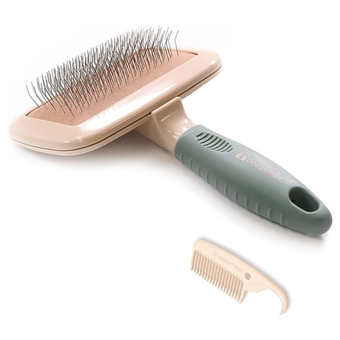 Сликер-пуходерка для средней и длинной шерсти кошек и собак, размер S