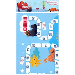 
          Игра-ходилка, Ракета "Котейкины проказы", 3 +, размер игрового поля 420 х 300 мм, в комплекте кубик, 4 фишки, пакет с европодвесом