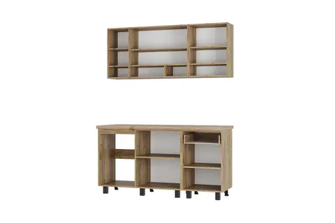 Кухня Вика 1.6 м крафт / белый