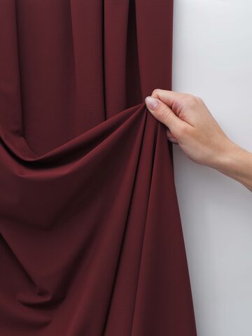 Микрофибра бельевая в рубчик матовая эластичная цвет бордово-кирпичный метражом