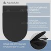 Aqueduto OVO0140 AQD OVO Унитаз подвесной 525*360 безободковый, сиденье с микролифтом, черный матовый