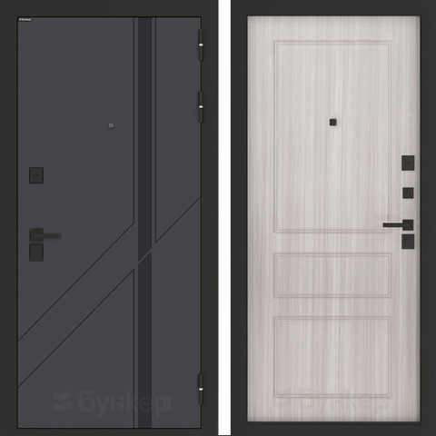 Входная металлическая дверь Бункер БН-12 Веллюто верде ФЛ-116 Сандал белый