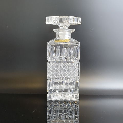 Штоф четырёхгранный "Brittany", хрусталь, алмазная грань, Bohemia Crystal, Bohemia Glass, Чехословакия, винтаж времён СССР 1970-1980 гг