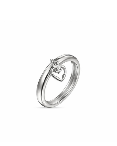 Кольцо Миниатюры Сердце Родий 16.5