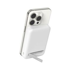 Внешний аккумулятор Belkin BoostСharge Pro Magnetic Power Bank 8000mAh USB-C Qi2 15W с подставкой, белый