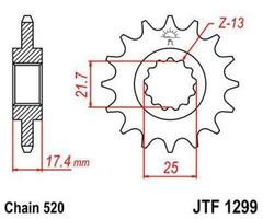 Звезда мотоциклетная JT JTF1299.14