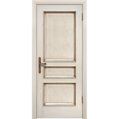 Купить Межкомнатная дверь шпон Альба ясень карамельный с патиной глухая