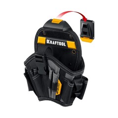 KRAFTOOL KH-17 большая, с быстросъёмным креплением, FastClip, 17 карманов и петель, кобура для шуруповерта (38768)
