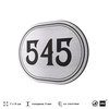 Номерок на дверь квартиры 545, для кабинета, офиса, шильдик 9 х 7 см, серебристый, Айдентика Технолоджи