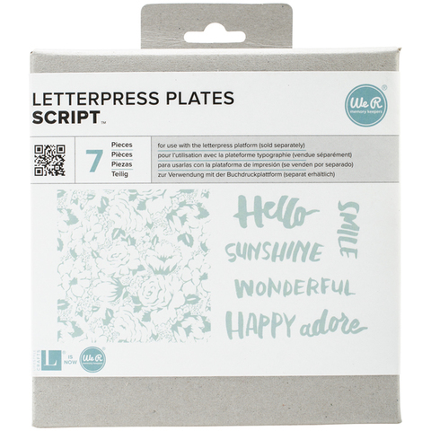 Формы для леттерпрессинга Lifestyle Letterpress Plates - Script