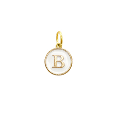 Подвеска Инициал с эмалью ( White )