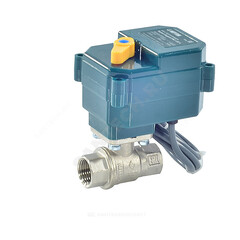 Кран шаровой латунь никель Bugatti Pro Ду 25 Ру40 ВР с эл/прив 12В Neptun 2153565