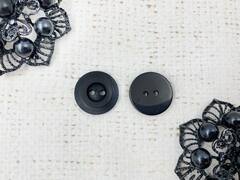 Пуговицы, d 1,5 см, 2 прокола, чёрный