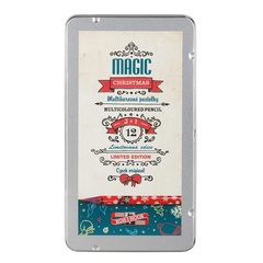 Карандаши цельнографитные цветные в лаке KOH-I-NOOR PROGRESSO MAGIC LIMITED EDITION 8772, 12шт,
