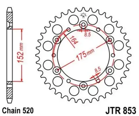 Звезда ведомая RK B4462-40NC0 ( JTR853.40 )