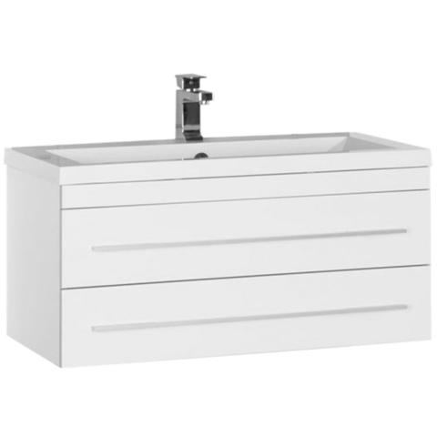 Aquanet 212866 Тумба с раковиной Aquanet Верона 90 белый (подвесная 2 ящика) (212866)