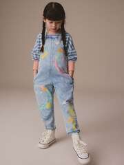 Комбинезон джинсовый для девочки Next E29-140, Голубой