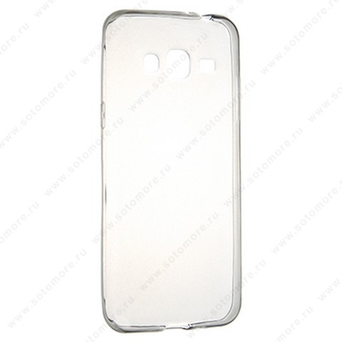 Накладка силиконовая ультра-тонкая для Samsung Galaxy J3 J320 2016 черная (прозрачная)