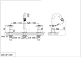 Смеситель для раковины D&K Hessen Lorsch (DA1414101)