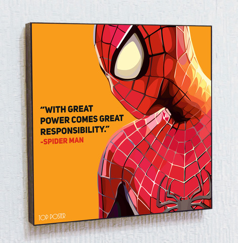 Картина постер Человек-паук в стиле ПОП-АРТ