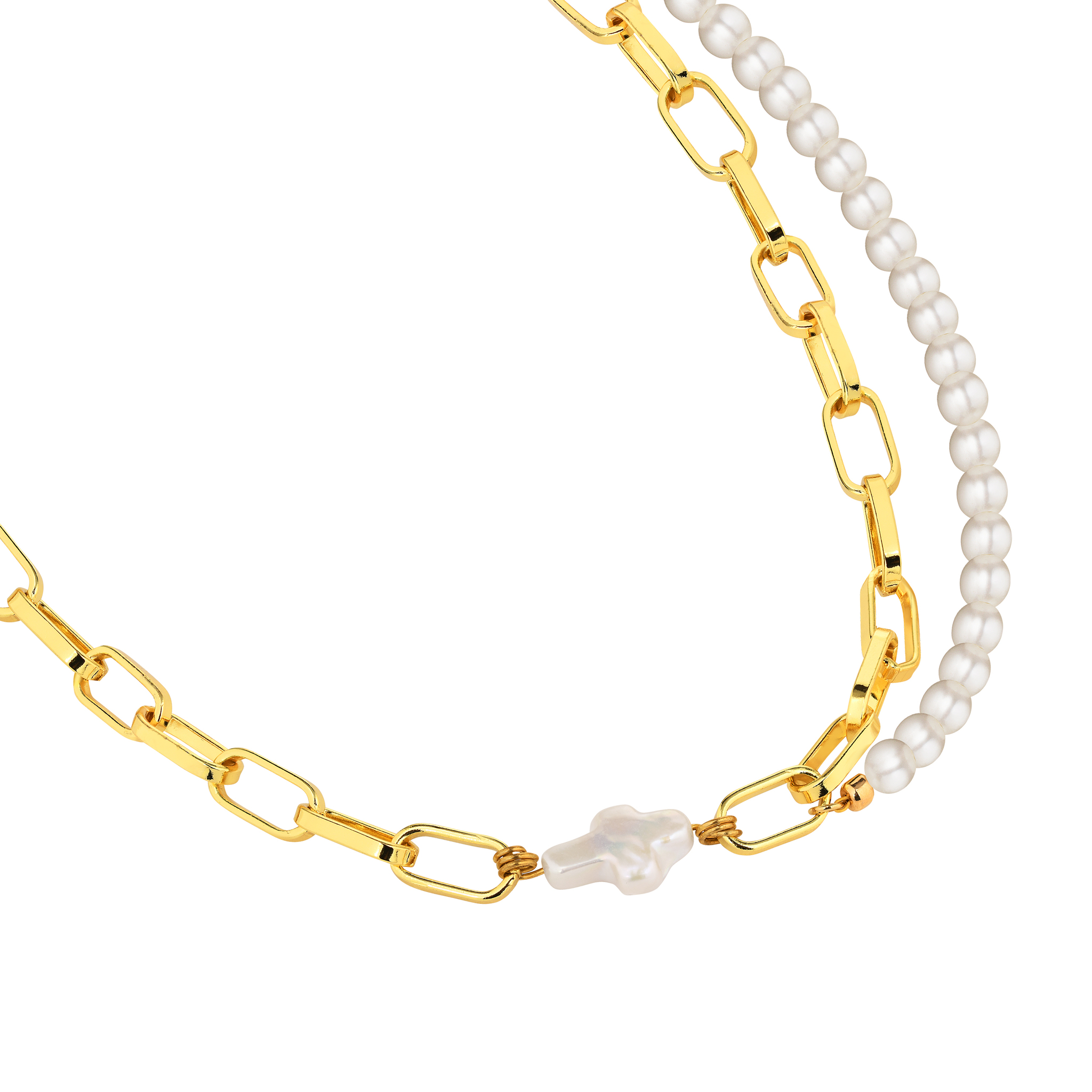 Колье Pearl Cross Necklace