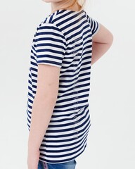 Купить детскую футболку-тельняшку - Магазин тельняшек.ру 8-800-700-93-18Футболка-тельняшка детская (темно-синяя полоса) в Магазине тельняшек