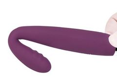Фиолетовый вибратор Cici Violet с гнущейся головкой - 18,2 см. - 