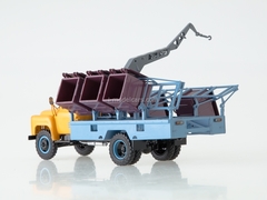 GAZ-53 M-30 Container garbage truck early yellow-blue 1:43 Start Scale Models (SSM)