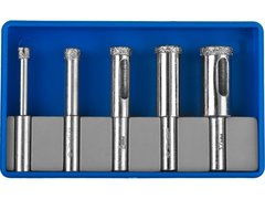 ЗУБР (d 4, 6, 8, 10, 12 мм, Р60), Набор алмазных трубчатых сверл с кондуктором, Профессионал (29851-H6)