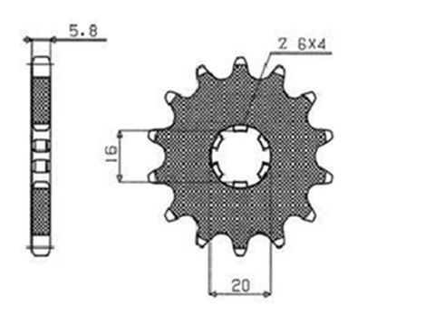 Звезда ведущая Sunstar 10414 JTF546.14