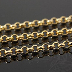 Цепочка, позолота, размер 2.5*2.5 мм, цена за 50 см