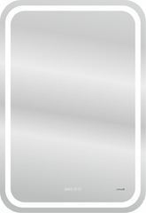 ЗЕРКАЛО LED 050 PRO 55*80, С ПОДСВЕТКОЙ, АНТИЗАПОТЕВАНИЕ, СМЕНА ЦВЕТА ХОЛОД.ТЕПЛО, ЧАСЫ