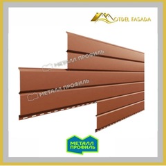 Сайдинг металлический L -Брус VikingMP E- RALL 8004 Коричневая медь 0.5мм