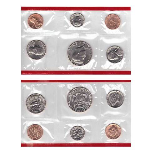 Набор США 1989 (D) UNC (5 монет + жетон) Медно-никель, медь