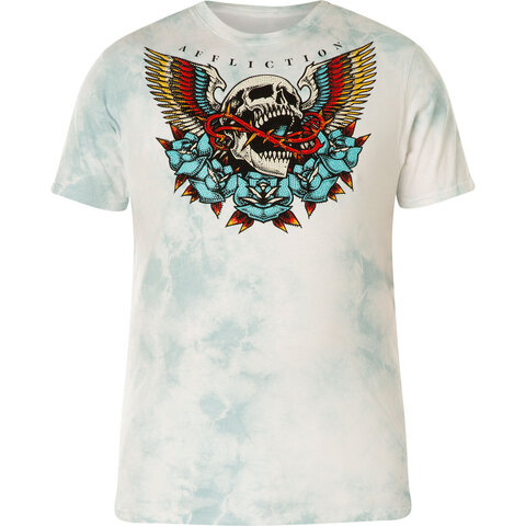 Affliction | Футболка мужская Twisted Grin White A24252 перед