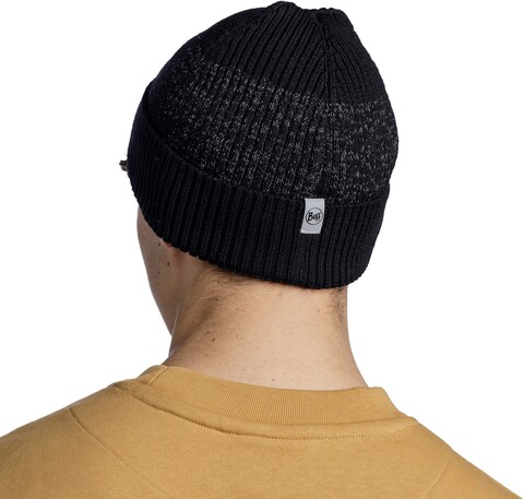 Картинка шапка Buff Hat Merino Active Solid Black - 3
