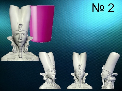 Силиконовый молд Бюст № 2( серия Фараоны) 3 D