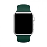 Силиконовый эластичный ремешок без застежек 42 мм / 44 мм / 45 мм / 49 мм для Apple Watch (размер - 153 мм) (Зеленый)