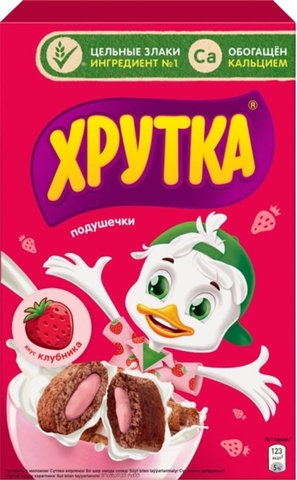 Готовый завтрак ХРУТКА Подушечки Клубника 220 г Nestle РОССИЯ