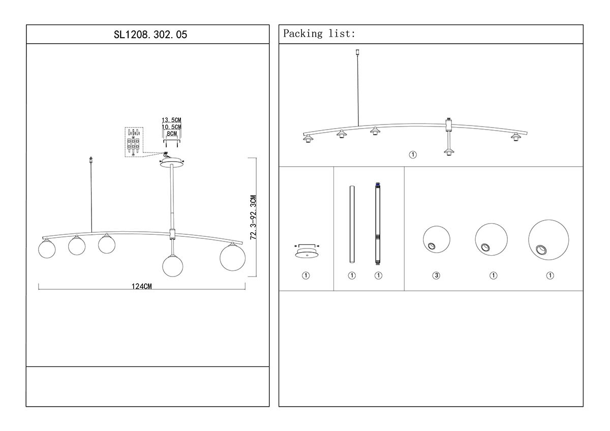 Подвесная люстра ST Luce Sembrare SL1208.302.05