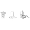VitrA 9012B003-7209 Комплект: ободковый унитаз Zentrum Open-back + тонкое сиденье с микролифтом