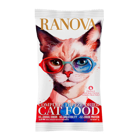 Полнорационный сухой (сублимированный) корм Ranova для кошек с курицей (1 полноценная порция), 8 г