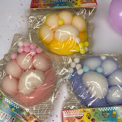 Игрушка-антистресс, тянучка мохнатая, Лапка, двухцветная, МИКС, 9,5*9,5*3 см, 1 шт.